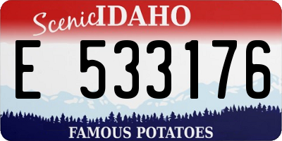 ID license plate E533176