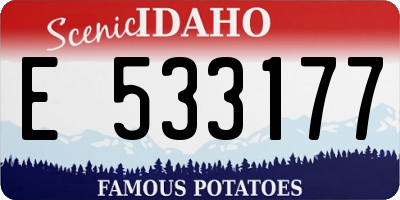 ID license plate E533177