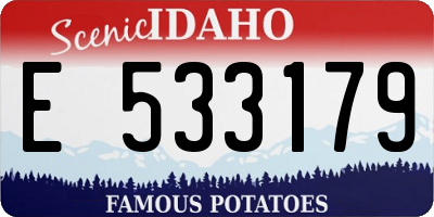 ID license plate E533179