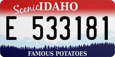 ID license plate E533181