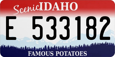 ID license plate E533182