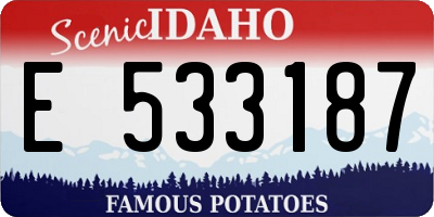 ID license plate E533187