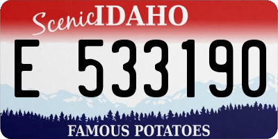 ID license plate E533190