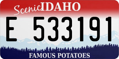 ID license plate E533191