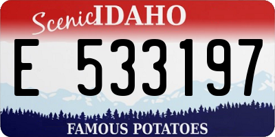 ID license plate E533197