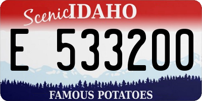 ID license plate E533200
