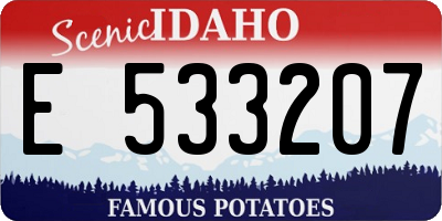ID license plate E533207