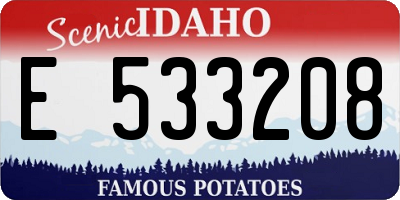 ID license plate E533208