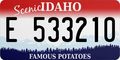 ID license plate E533210