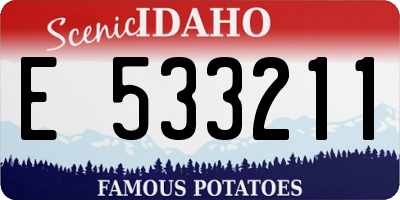 ID license plate E533211