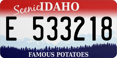ID license plate E533218