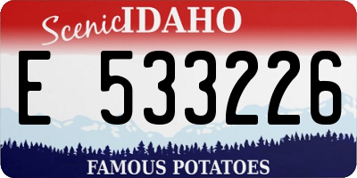 ID license plate E533226