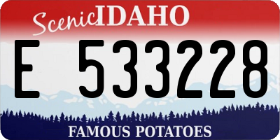 ID license plate E533228