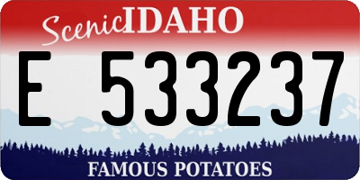 ID license plate E533237