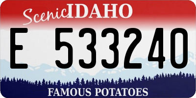 ID license plate E533240
