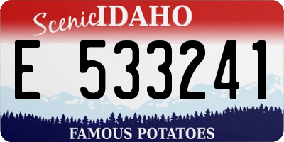 ID license plate E533241