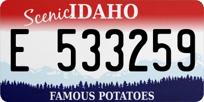 ID license plate E533259