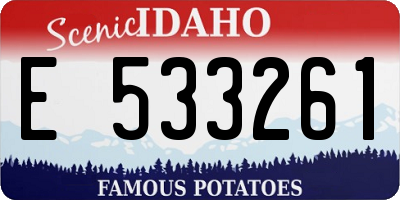 ID license plate E533261