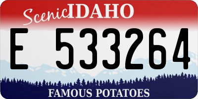 ID license plate E533264