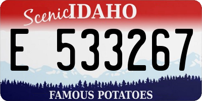 ID license plate E533267