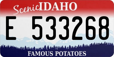 ID license plate E533268