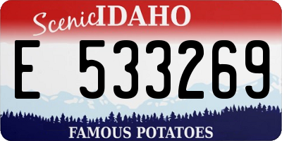 ID license plate E533269