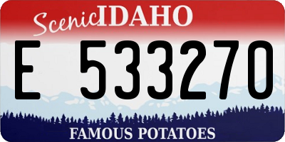 ID license plate E533270