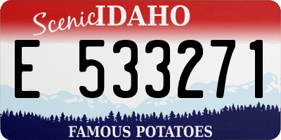 ID license plate E533271