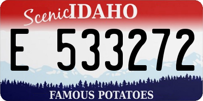 ID license plate E533272