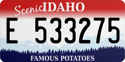 ID license plate E533275