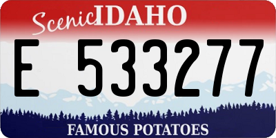 ID license plate E533277