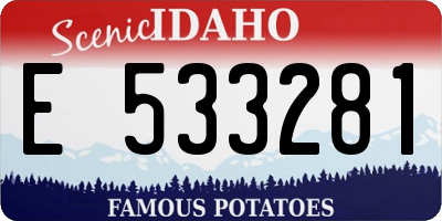 ID license plate E533281