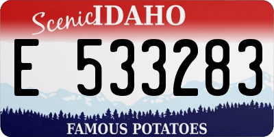 ID license plate E533283