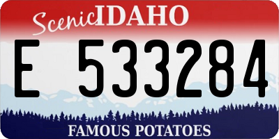 ID license plate E533284