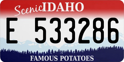ID license plate E533286