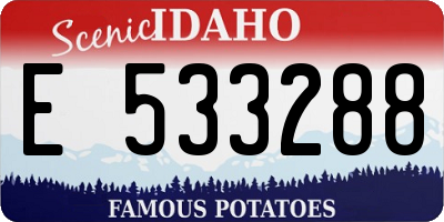 ID license plate E533288