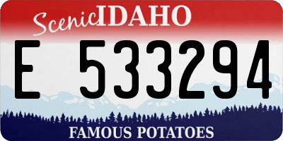 ID license plate E533294