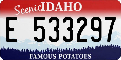 ID license plate E533297