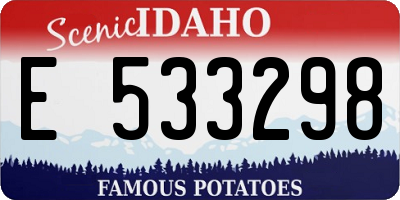 ID license plate E533298