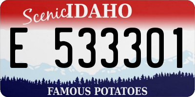 ID license plate E533301