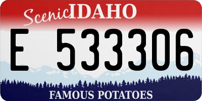 ID license plate E533306