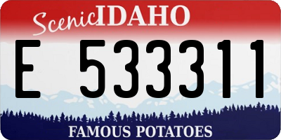 ID license plate E533311