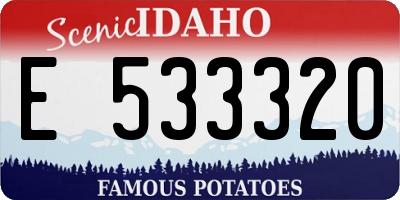 ID license plate E533320