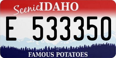 ID license plate E533350
