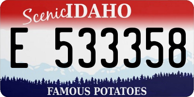 ID license plate E533358