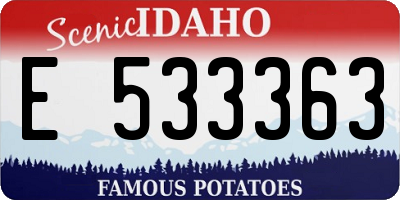 ID license plate E533363