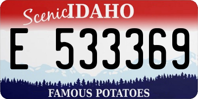 ID license plate E533369