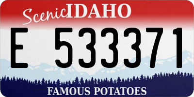 ID license plate E533371