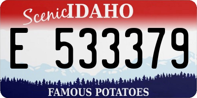 ID license plate E533379