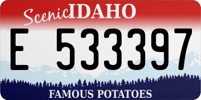 ID license plate E533397